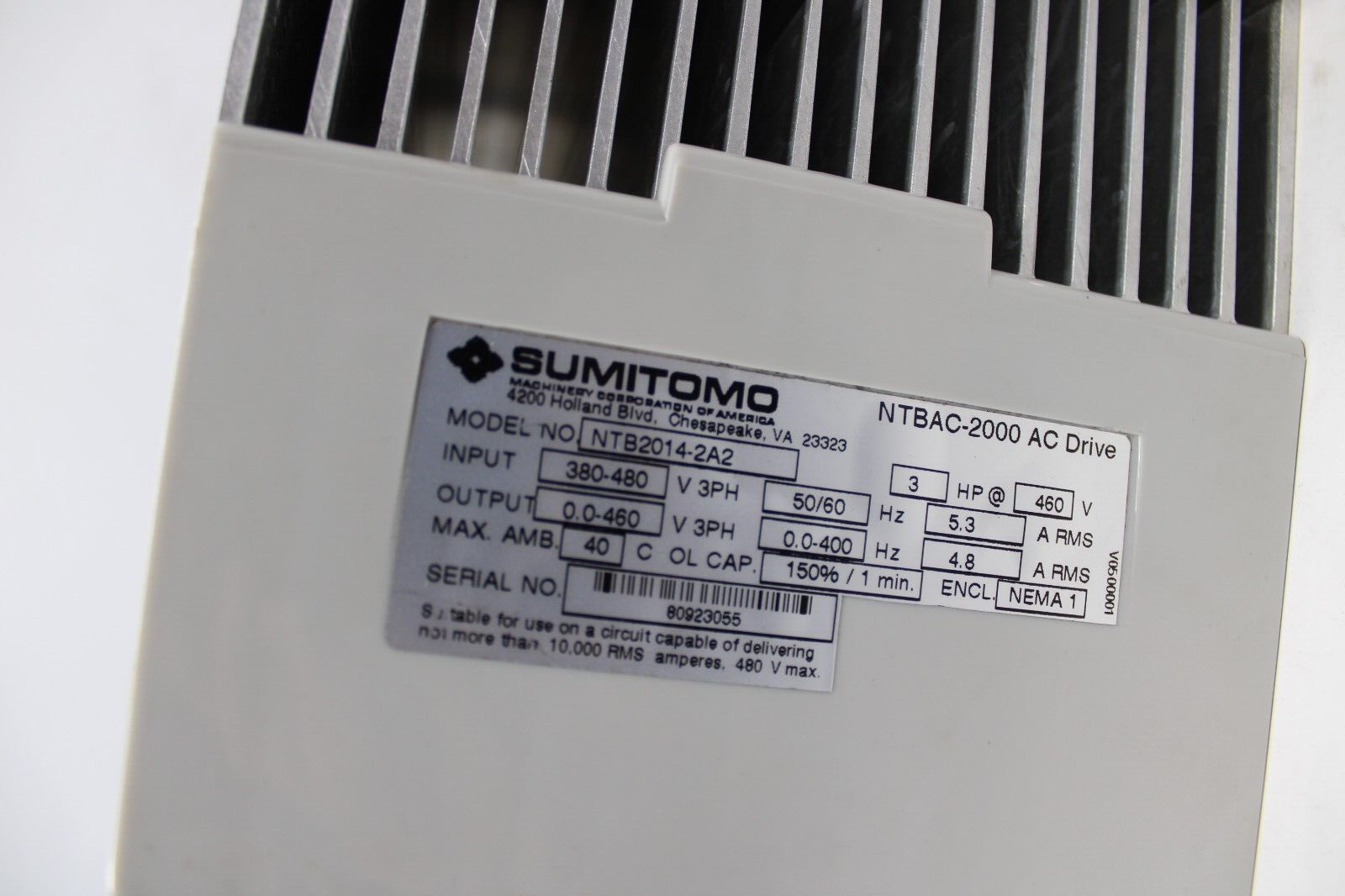 used Sumitomo NTB2014-2A2 AC Drive NTBAC-2000