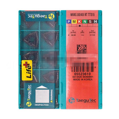 10-Piece CNC Blade Set WNMG080408MT TT7015 Universal Blade Size for CNC Machining - TAEGUTEC