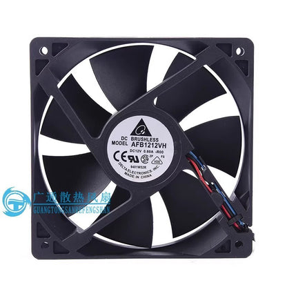 Delta AFB1212VH-R00 12025 DC12V 0.60A 12CM 3-Wire High Airflow Cooling Fan