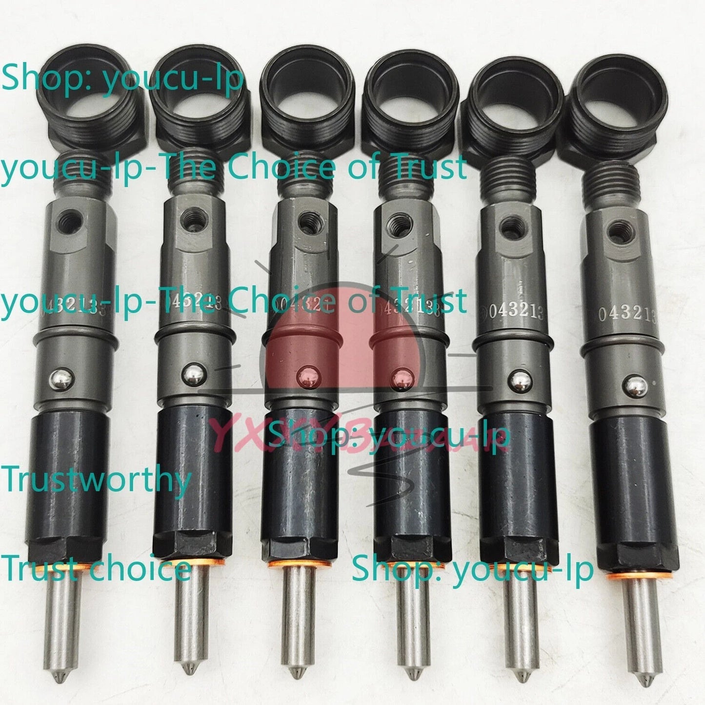 6PCS 50HP Upgrade Fuel Injectors Bosch Fits For 1994-1998 Dodge Ram 5.9L Diesel