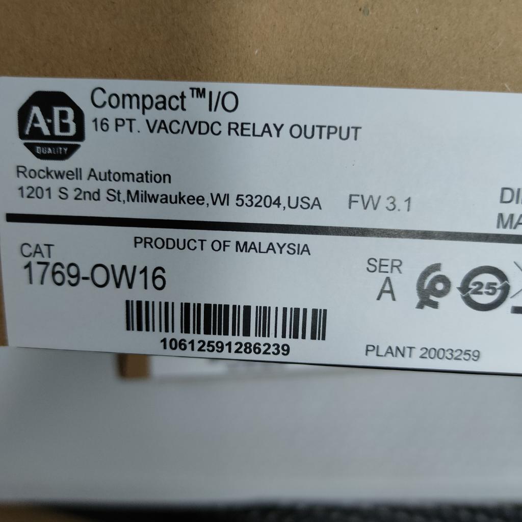 Allen-Bradley CompactLogix 16 Pt Relay Module 1769-OW16 NEW - ALLEN-BRADLEY