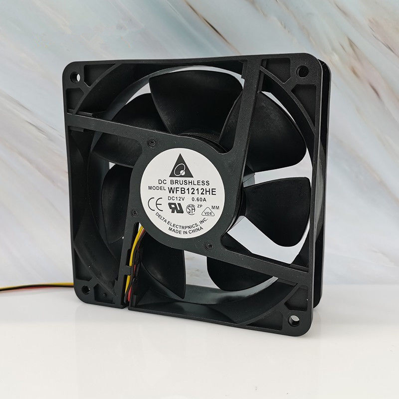 Delta WFB1212HE 12V 0.6A 7.2W 12038 12cm Dual Ball Cooling Fan