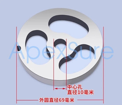 1Pc #12 Type Replaceable Chopper Disc Mincer Part Meat Grinder Plate Hole 3-18mm