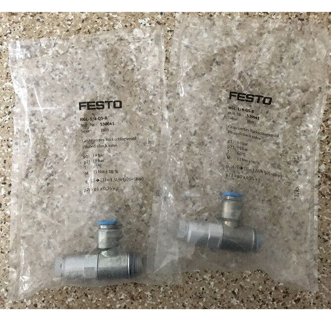 New 1PC FESTO Check Valve HGL-1/4-QS-8 530041 Fast - FESTO