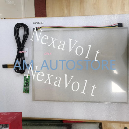 17" Resistive touch screen panel glass 4:3 Thick for industry 5 Wire 355*288 MM