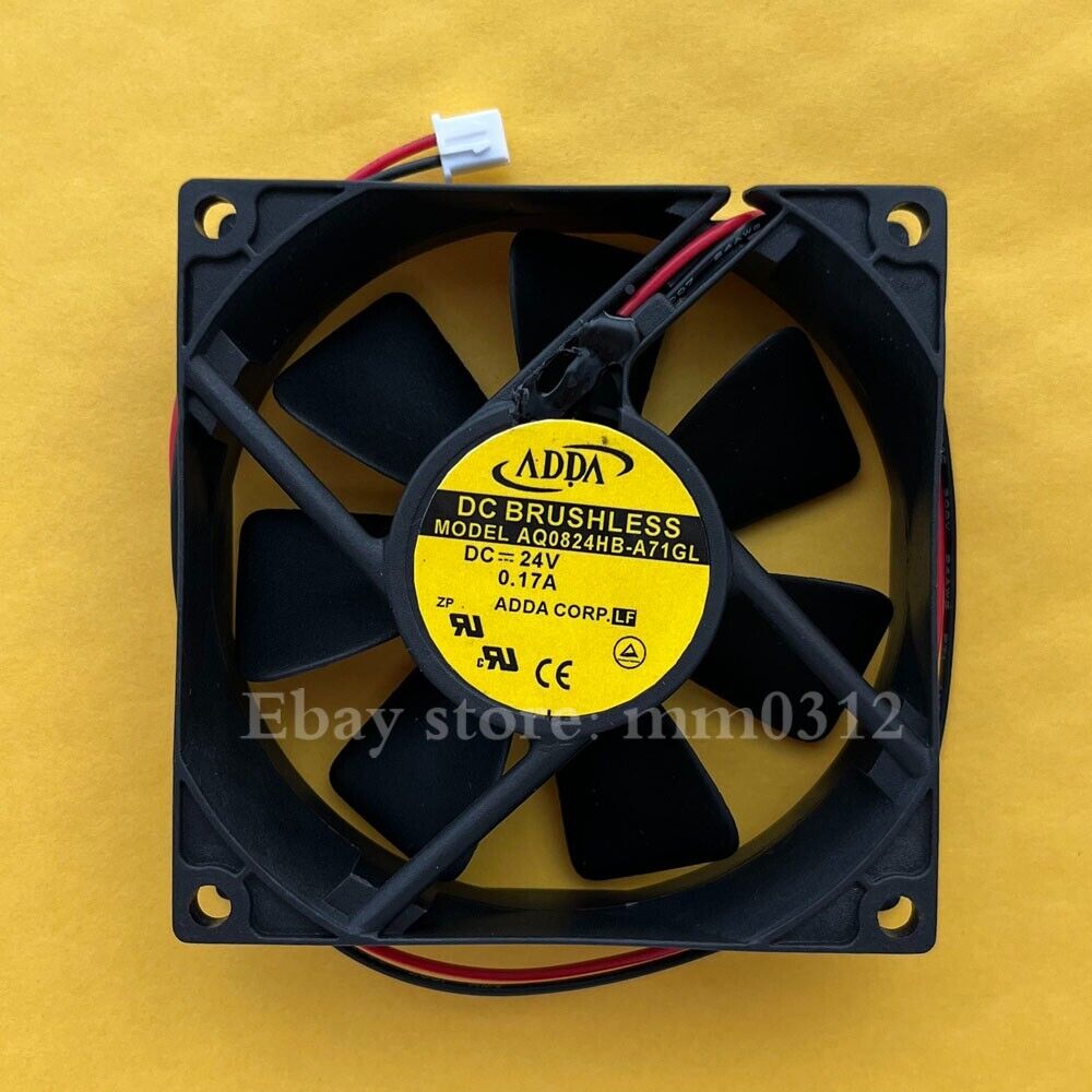 new ADDA AQ0824HB-A71GL 8025 DC24V 0.17A 8CM 2-Pin Silent Cooling Fan