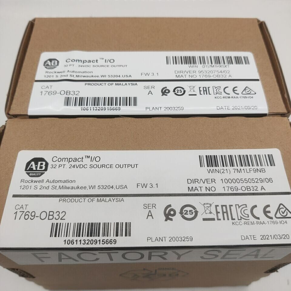 New Factory Sealed CompactLogix 32 Pt 24VDC Module 1769OB32 - COMPACTLOGIX
