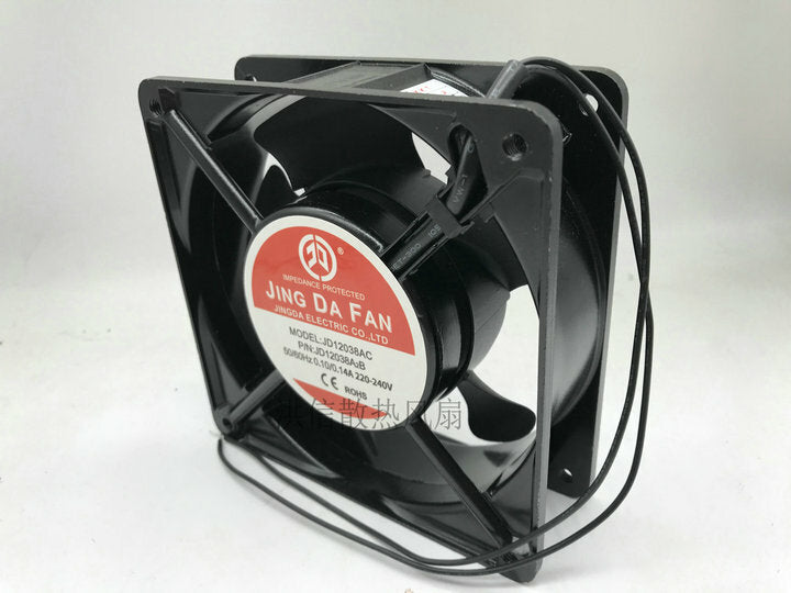 1pcs JINGDA 12038 JD12038AC 220-240V 0.10/ 0.14A 2-wire cooling fan