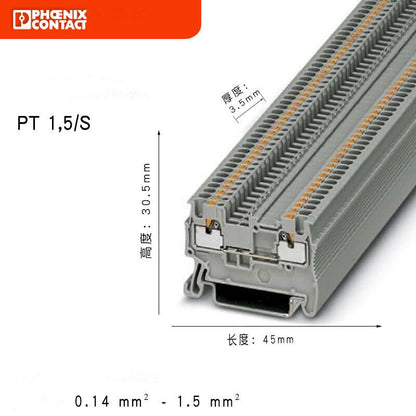 new 50pcs Phoenix Feed-through Terminal Block PT 1.5/S-3208100 - PHOENIX
