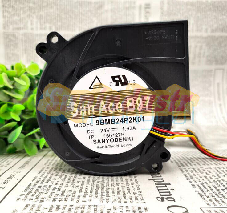 new .1Pcs  SANYO 9BMB24P2K01 24V 1.62A 97x33mm 4wire large air volume cooling fan SANYO