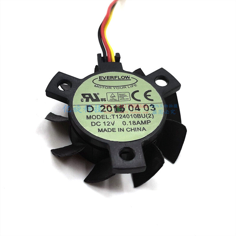 EVERFLOW T124010BU 12V 0 18A double ball high air volume cooling fan