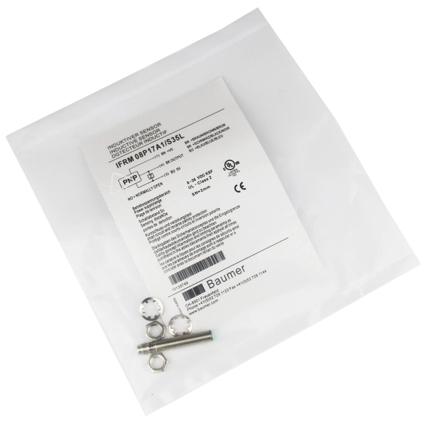 Baumer IFRM 08P17A1/S35L Inductive Proximity Sensor IFRM08P17A1S35L US Stock
