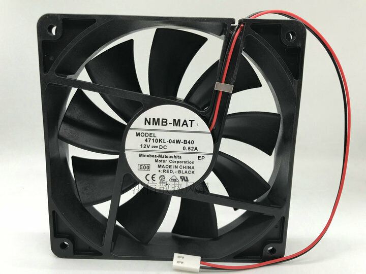 new 1 PCS NMB Fan 4710KL-04W-B40 DC 12V 0.52A 12025 12CM 2 Pin cooling fan - NMB