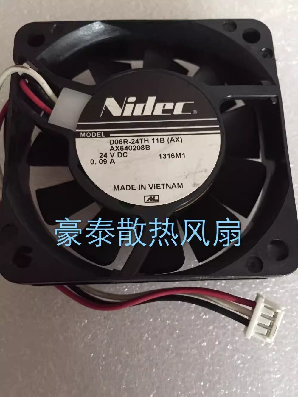 Nidec D06R-24TH 11B(AX) 6015 DC24V 0.09A 6CM 3-Wire Silent Cooling Fan