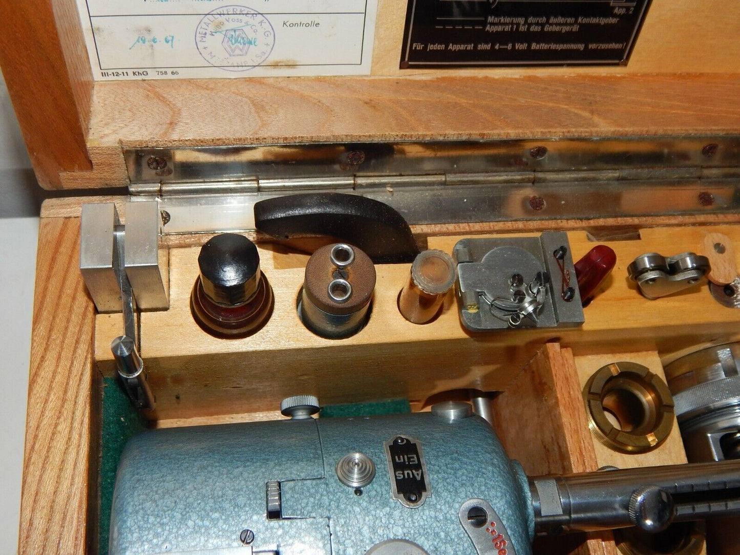 Used Tastograph Measuring Device Metallwerker KG Meerane Vibration Meter - METALLWERKER KG MEERANE