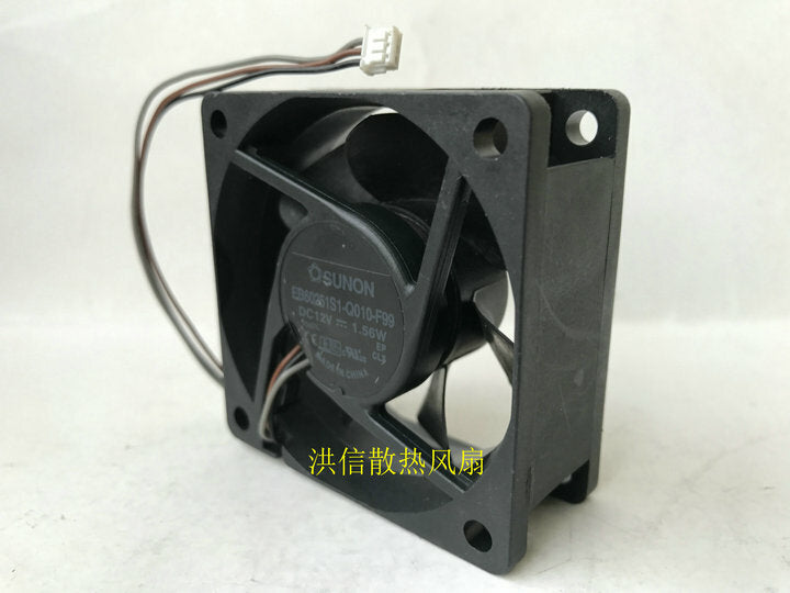 new 1pcs SUNON EB60251S1-Q010-F99 fan DC12V 1.56W 6025 Projector Fan 3pin