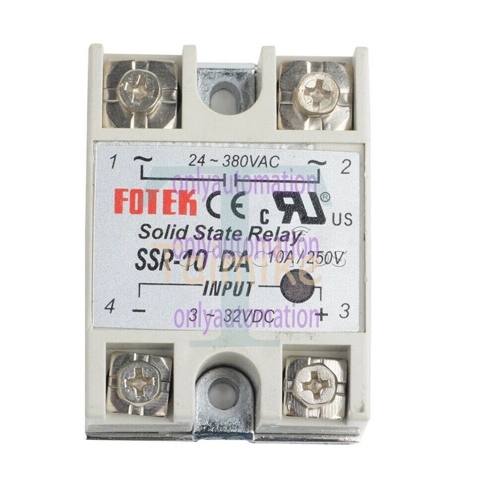25A/40A/60A SSR-25DA/40DA/60DA Fotek Solid State Relay Module Alloy Heat Sink N!