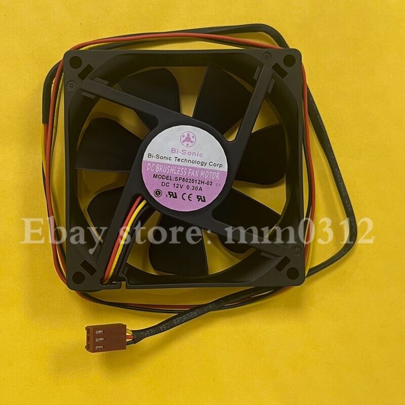 new Bi-sonic SP802512H-03 DC12V 0.30A 80*80*25MM 3-Wire Axial Cooling Fan