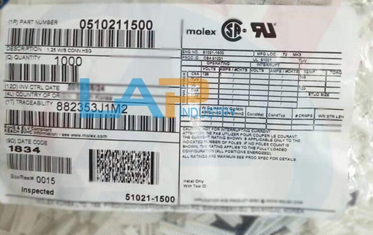 1000PCS Plastic Connector 51021-1500 15P 1.25mm Pitch - RMX