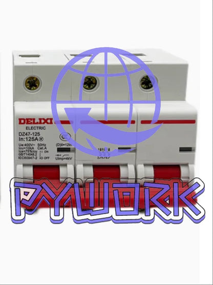 1Pcs FOR DELIXI Circuit Breaker DZ47-125 3P 3-phase switch 63/80A/100A/125A