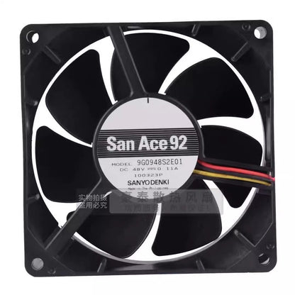 Sanyo 9G0948S2E01 9032 DC48V 0.11A 3-Wire Inverter Cooling Fan
