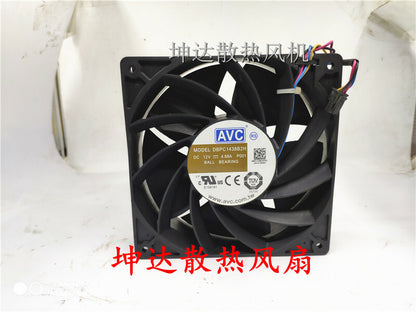 AVC DBPC1438B2H 12V 4.68A 14038 14CM 4-wire temperature control cooling fan