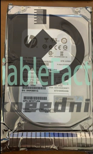 Fit HP 657750-B21 1TB 6G SATA 7.2K 3.5in MDL SC HDD Hard Drive 657739-001