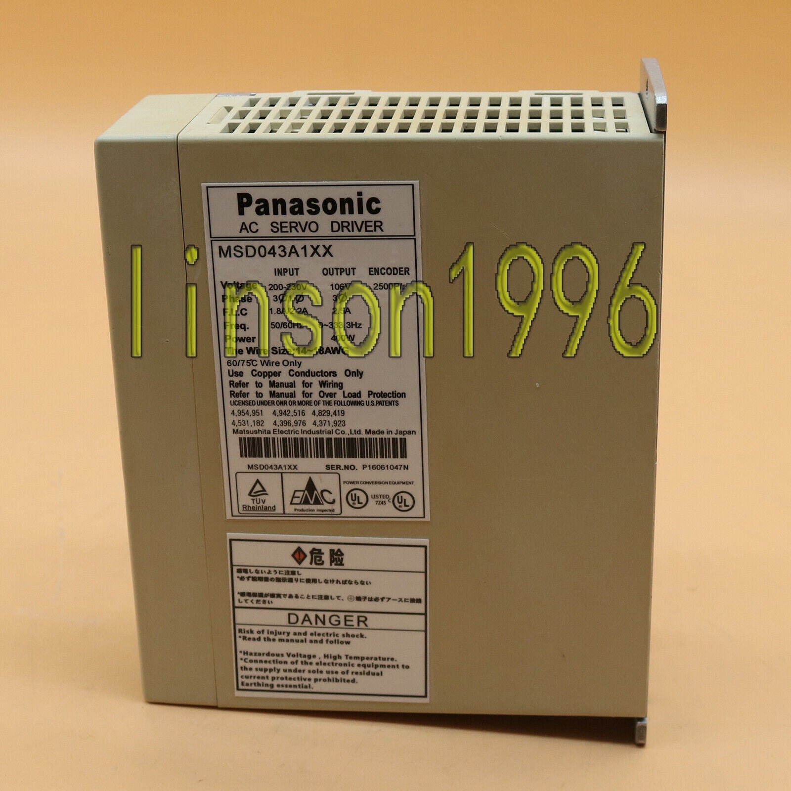 Panasonic MSD043A1XX Used Servo Driver - PANASONIC