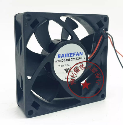 BAIKEFAN DBA08025B24G 8025 DC24V 0.23A 8CM 2-wire Inverter Cooling Fan