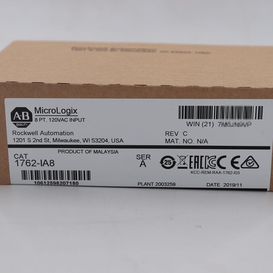 NEW AB 1762-IA8 MicroLogix 8 Point 120 VAC Input Module Sealed | 1762IA8 MicroLogix Sealed Module - AB MICROLOGIX
