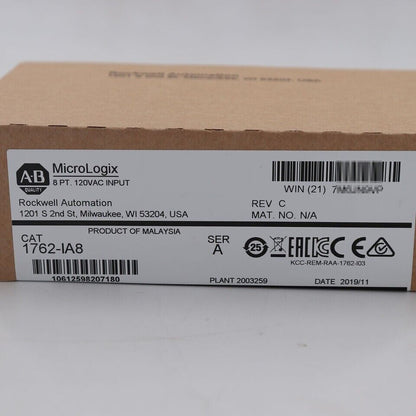 NEW AB 1762-IA8 MicroLogix 8 Point 120 VAC Input Module Sealed | 1762IA8 MicroLogix Sealed Module - AB MICROLOGIX
