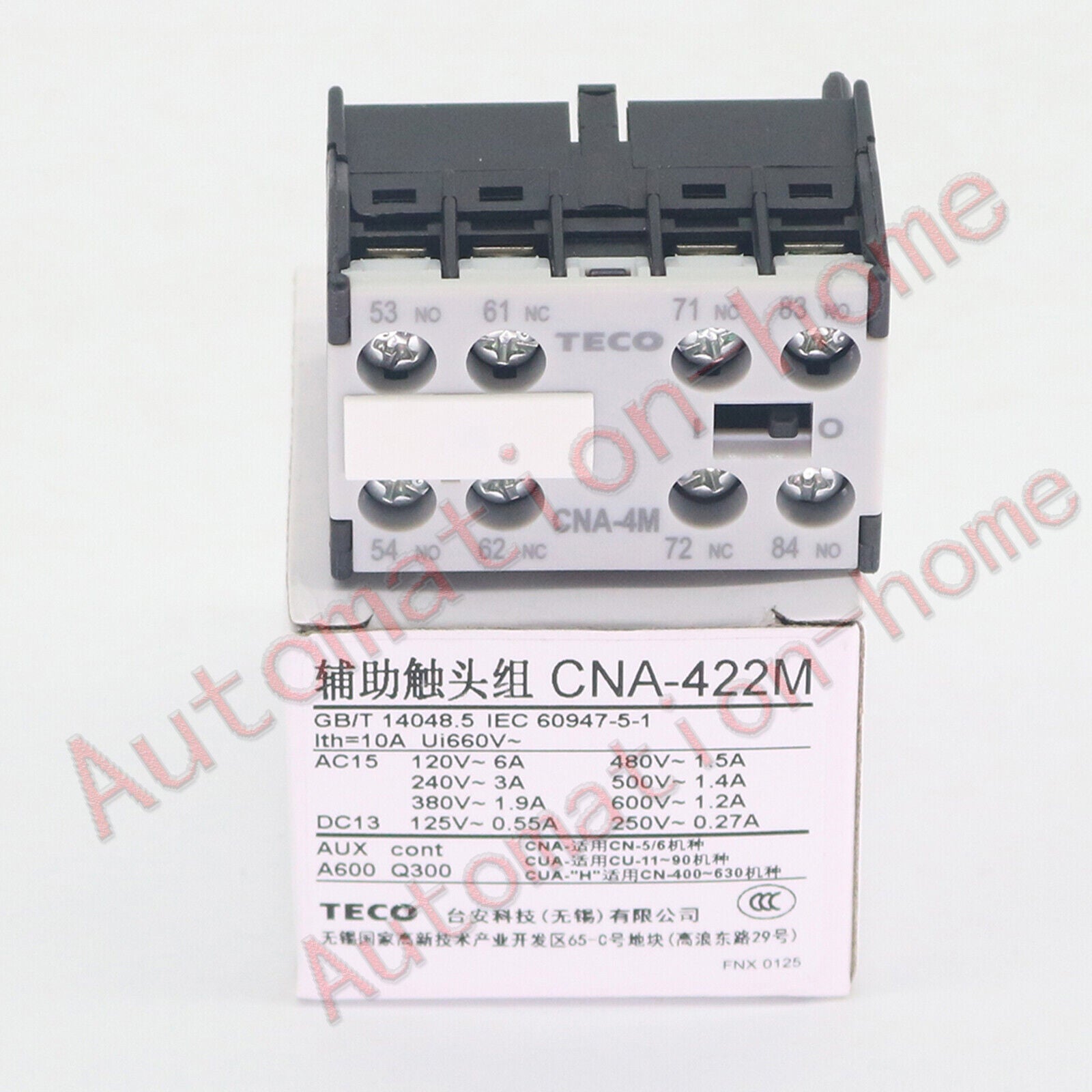 new 1PC  FOR TECO CNA-422M CNA-2M/4M 2 open and 2 close 10A Auxiliary contact#QW