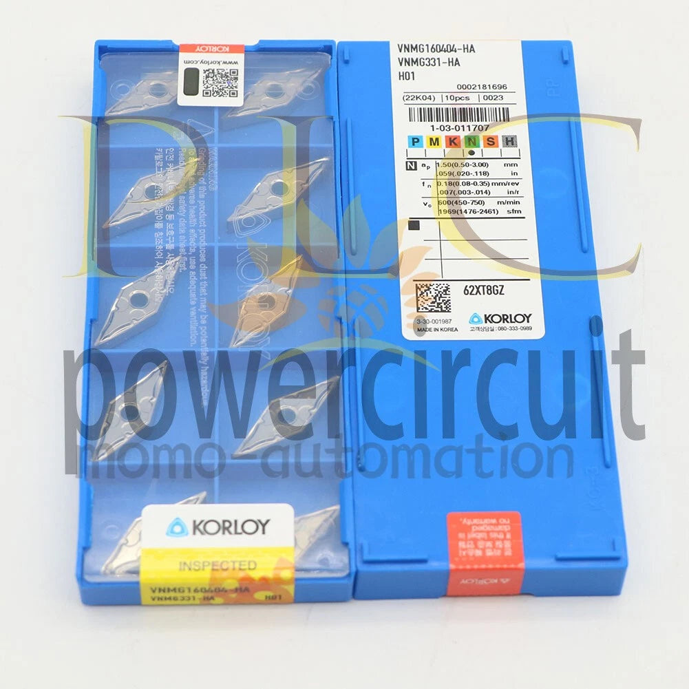 10PCS/BOX~KORLOY VNMG160404-HA H01 Carbide Inserts CNC TOOL ~