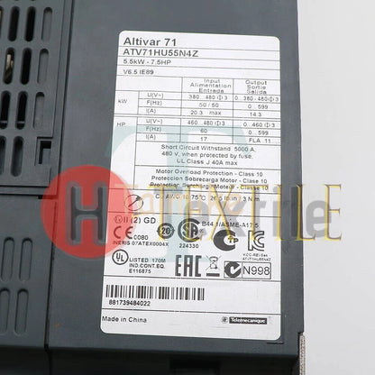 ATV71HU55N4Z inverter 5.5kw 380V tested in Good Condition 1PCS