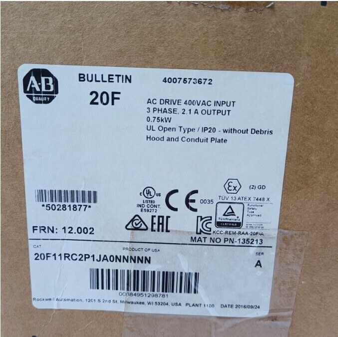 Allen Bradley Powerflex 753 1 HP Stock 2121 - ALLEN BRADLEY