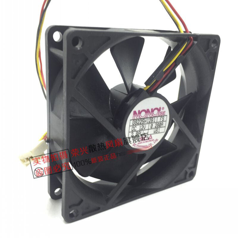 NONOL SE G9225H12B1 9025 9CM 12V 0.280A 3-wire chassis cooling fan