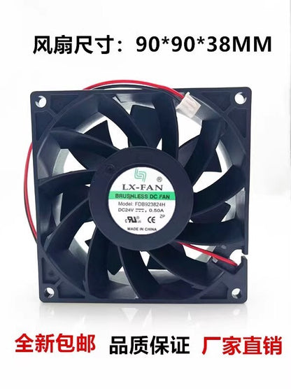 LX-FAN FDB923824H 9038 DC24V 0.50A 9CM 2-Wire Cooling Fan