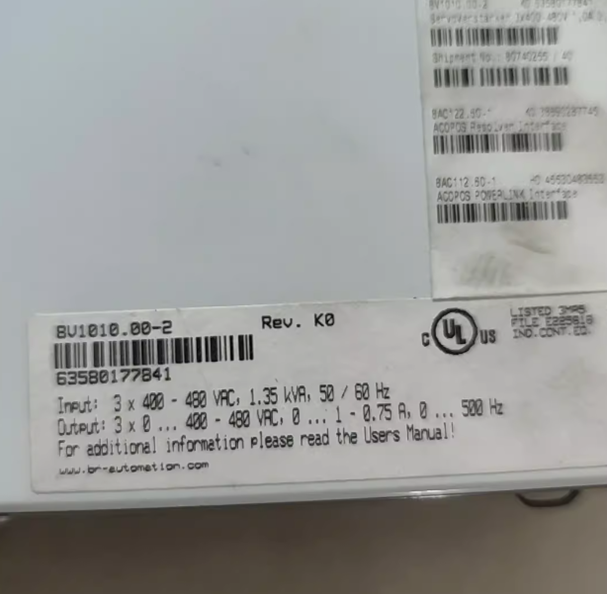 used Tested B&R 8V1010.00-2 Servo Drive - B&R