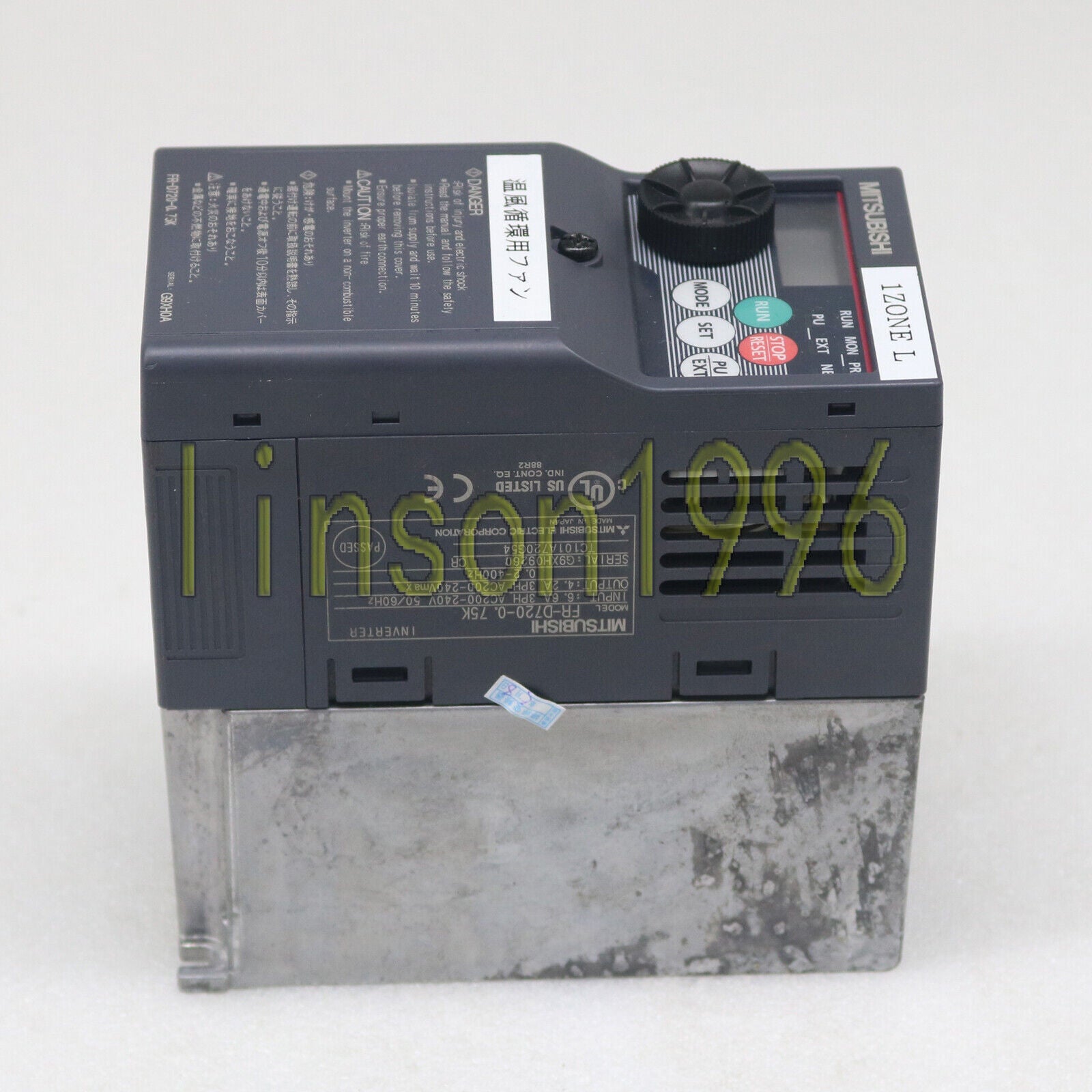 1-PC Mitsubishi FR-D720 220V 0.75KW Used - MITSUBISHI