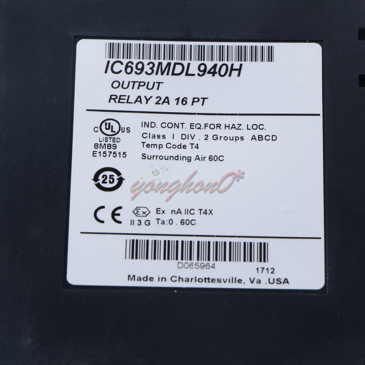 GE FANUC IC693MDL940H Output Relay 2A 16 Point - GE FANUC