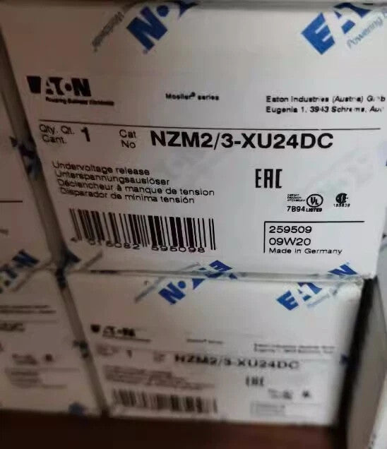 Eaton MOELLER NZM2/3-XU24DC 1PC NZM2/3XU24DC Undervoltage Release In Box