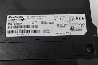 used Allen Bradley 1756-0B16E/A Output Module - ALLEN BRADLEY