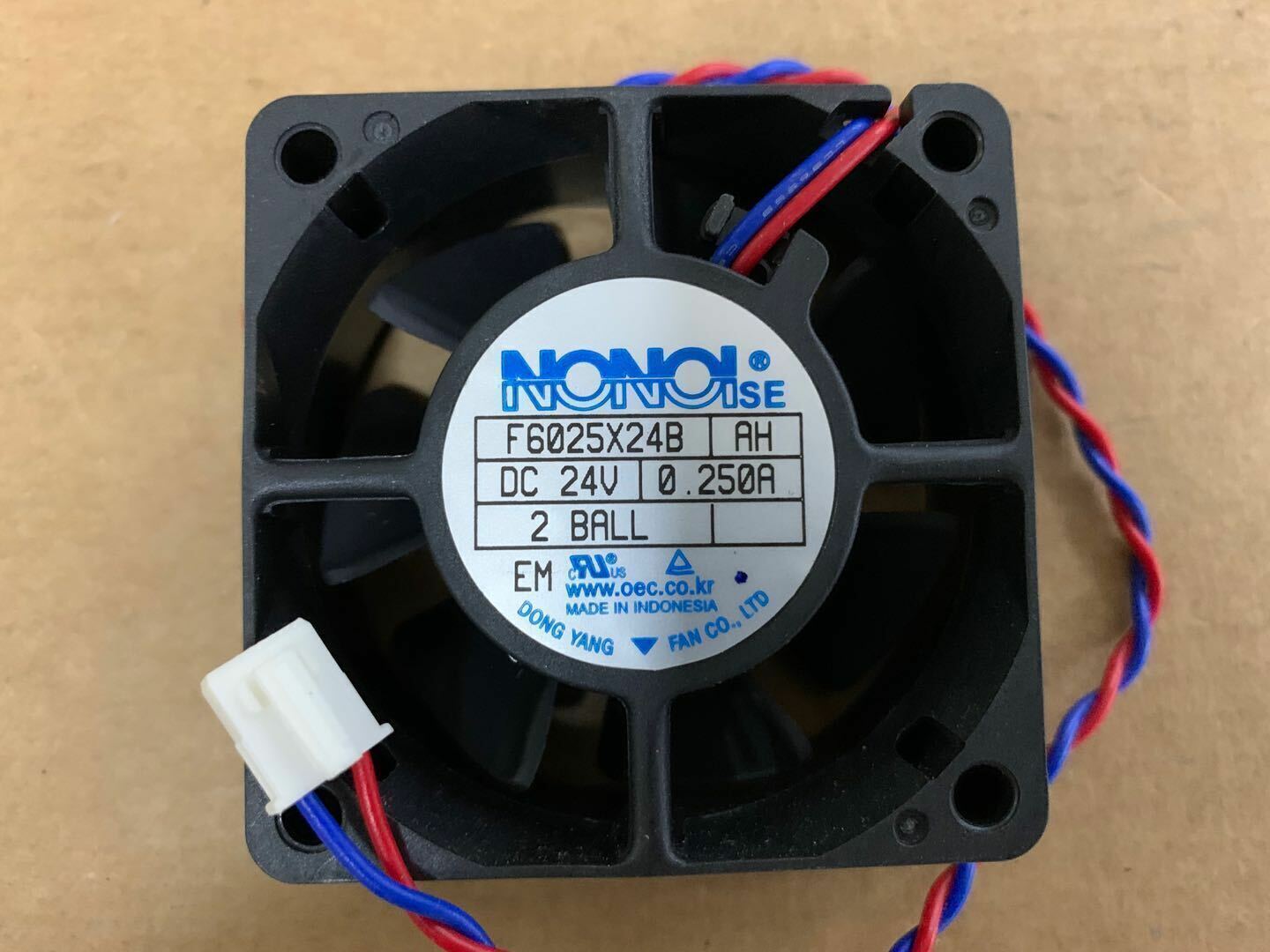 new F6025X24B AH DC24V 0.25A 6025 60MM fan 2PIN - INDUSTRIALCOMPONENTS