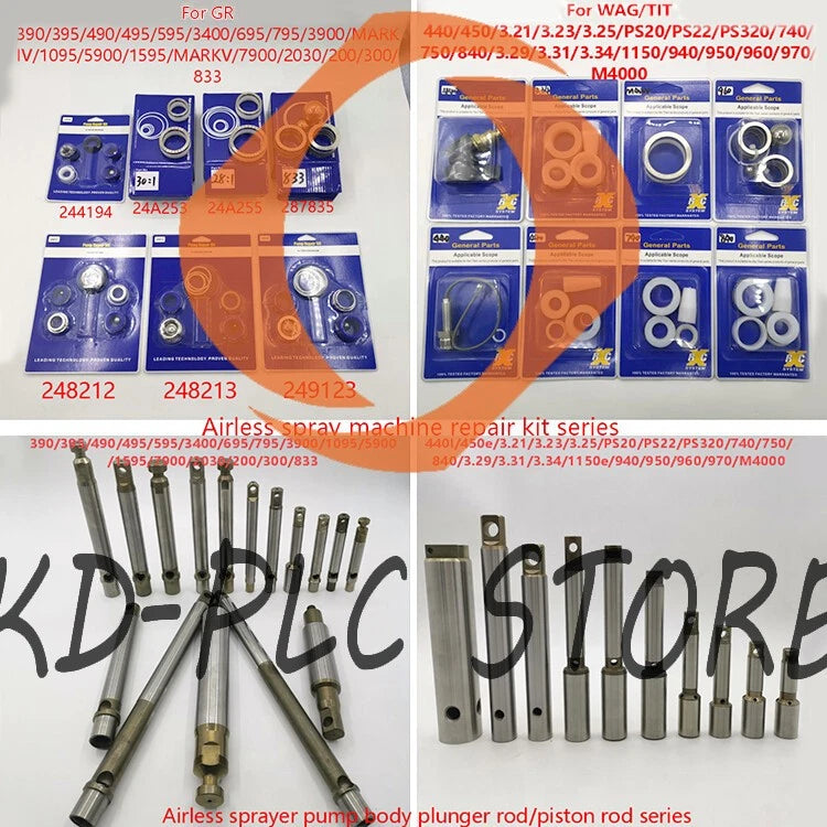 Airless Sprayer PUMP Repair Kit 0418C for WGN 119 Project Pro