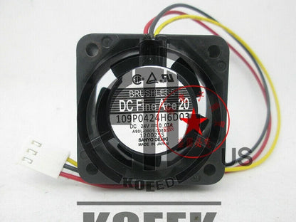 SANYO 109P0424H6D03 Fan 40*40*20mm 24V 0.07A 3pin