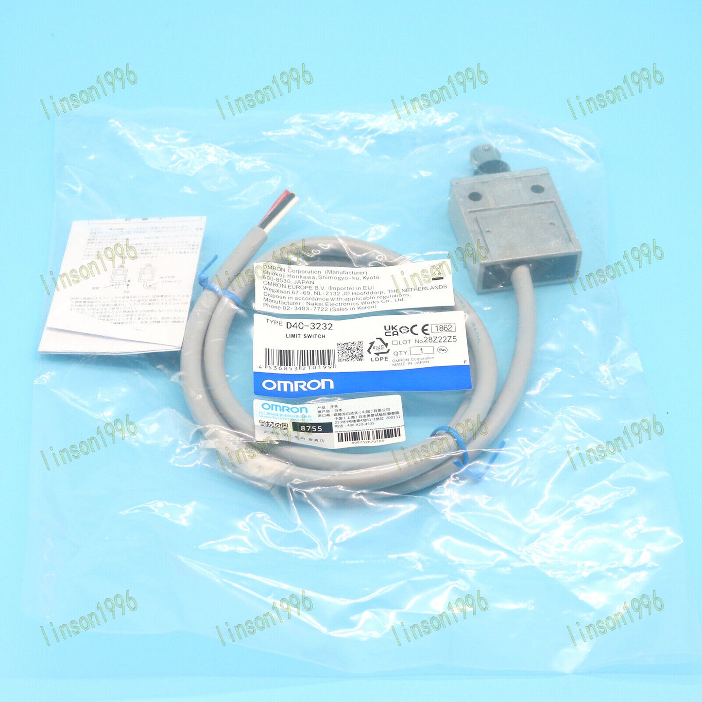 OMRON D4C-3232 LIMIT SWITCH - OMRON