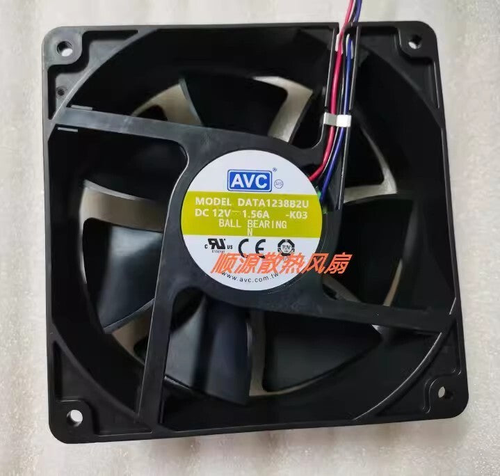 AVC DATA1238B2U 12038 DC12V 1.56A 3-Wire Cooling Fan