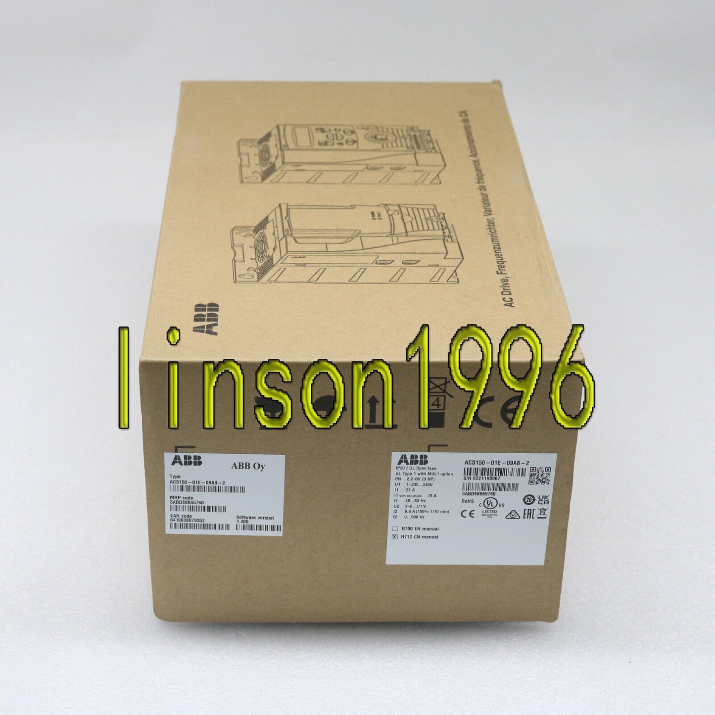 ABB ACS150-01E-09A8-2 2.2KW Inverter Fast - ABB