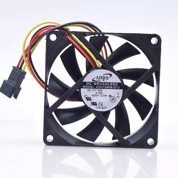 new ADDA AD0724HB-D72 7015 DC24V 0.16A 7CM 3-Pin Inverter Cooling Fan - ADDA