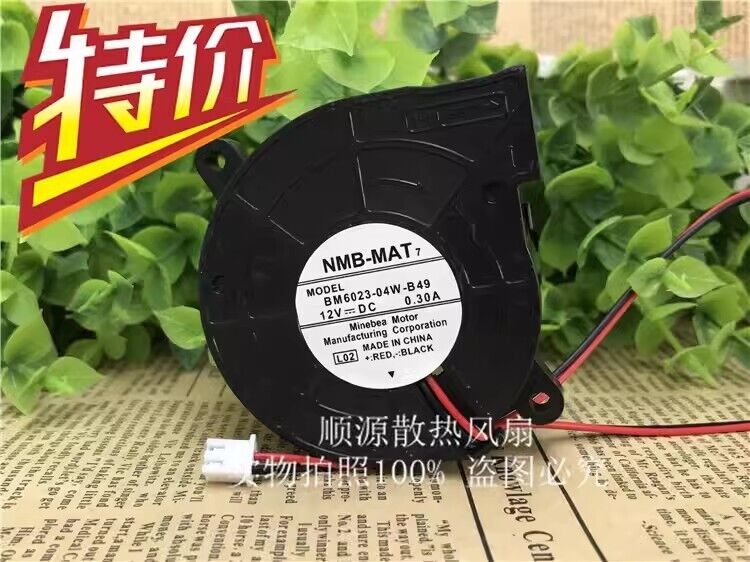 new NMB-MAT7 BM6023-04W-B49 DC12V 0.30A 6CM 2-Pin Turbo Cooling Fan